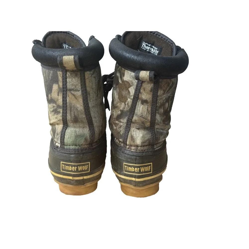 Timber Wolf‎ Thermolite Camo Hunting Boots Men's Sz 5 Lace Up